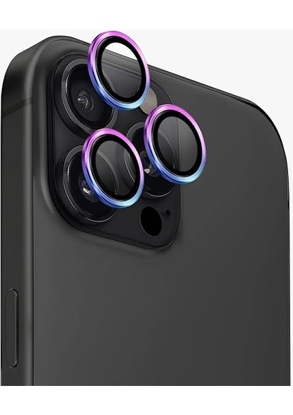 Uyumlu Kamera Lens Koruyucu 9h Temperli Hd Cam Kamera Koruyucu Metal Darbeye Dayanıklı Çizilmez Kasa (Color, iPhone 16 Pro / 16 Promax)