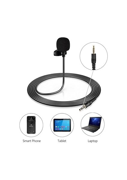 Pin 3.5 mm Telefon Bilgisayar Kamera Için Yaka Mikrofonu modelleri