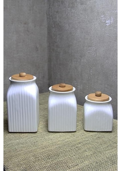 3nan Lü Vakumlu Ahşap Kapaklı Beyaz Kanananoz Seti Takımı Baharat Çay Tuz Şeker Kahnane Kanananozu, Ili̇va modelleri
