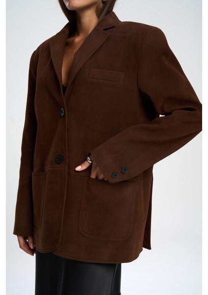 Orsina Yırtmaç Detaylı Kahve Blazer fiyatları