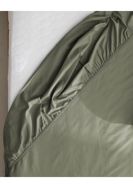 Manon King Size Plus %100 Pamuk Ranforce Lastikli Çarşaf - Yeşil indirimleri