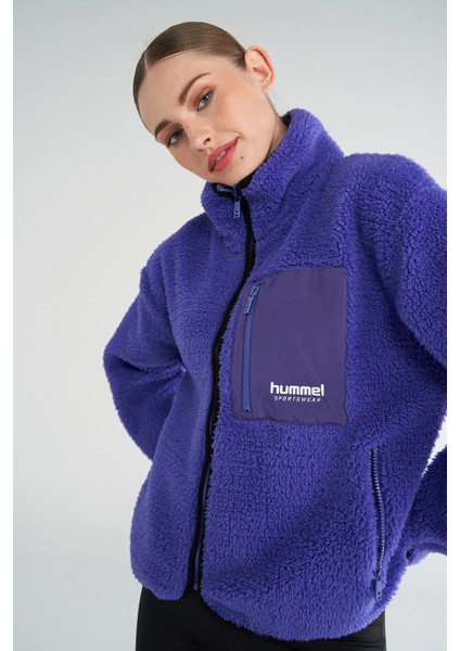 922363-2893 Arun Bayan Fermuarlı Mor Polar Sweatshırt modelleri