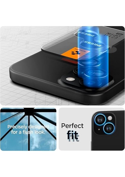 iPhone 15 / 15 Plus / 14 / 14 Plus Kamera Lens Camı Koruyucu Glas.tr Ez Fit Optik Pro (2 Adet) Black - AGL05213 indirimleri