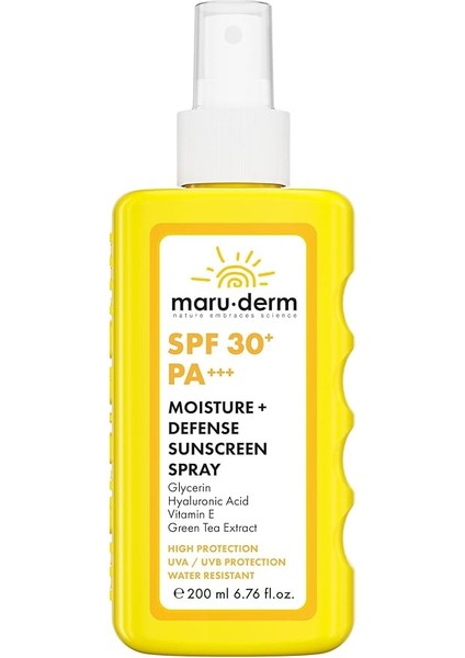 Spf 30+ Nemlendirici + Koruyucu Güneş Kremi Spreyi 200 ml