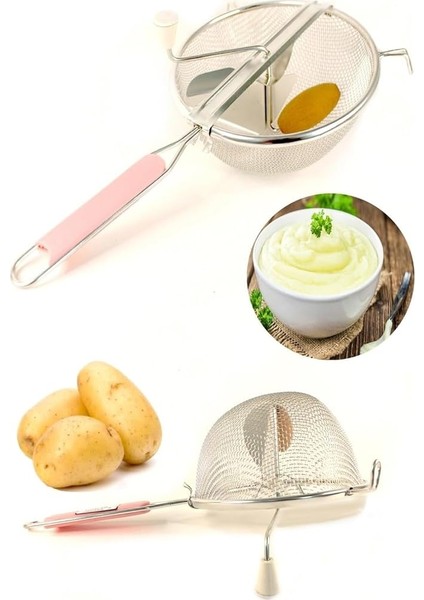 Çevirme Kollu Patates Püresi Salça Yapma Makinesi
