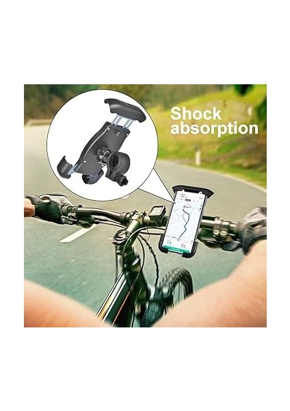 HT-T45 Motosiklet ve Bisiklet Gidonu Için 360 Dönebilen Telefon Tutucu 4.5" - 6.5" fiyatları