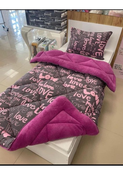 Welsoft Pamuklu Yastık Kılıflı Tek Kişilik Yorgan