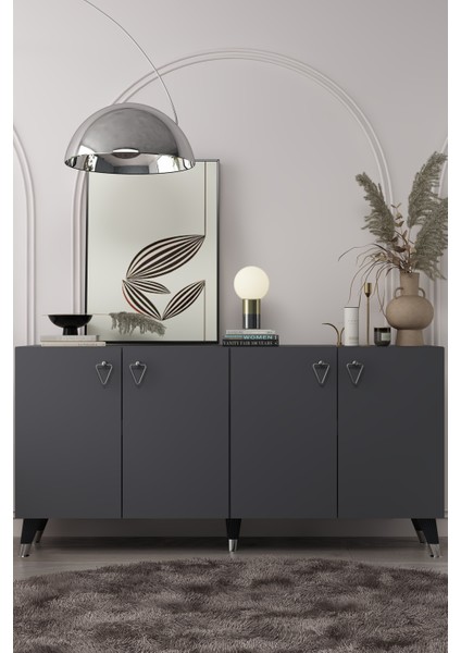 8199KB150 -1ct Konsol, Tv Ünitesi Antrasit-Gümüş