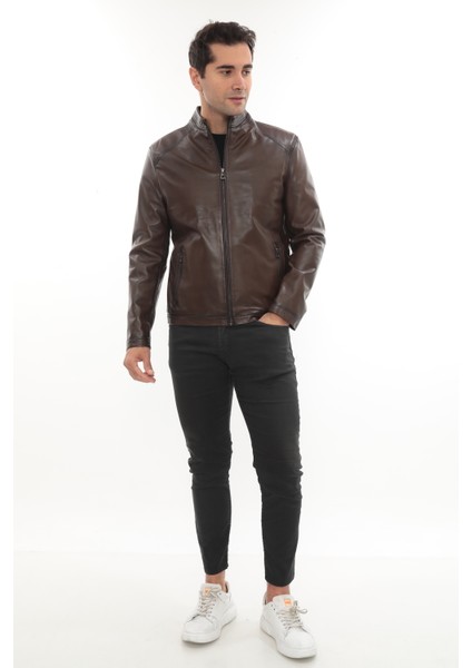 Erkek Hakiki Deri Mont - Sade, Şık ve Klasik Basic Model modelleri