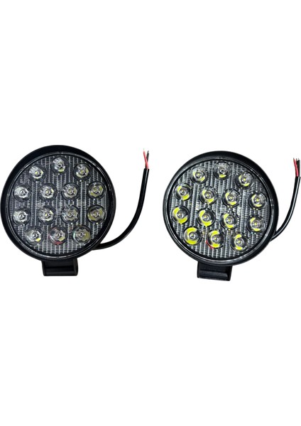 14 LED Off Road Çalışma Lambası Beyaz 12-24V 2 Adet Fiyatı (BX12 021)