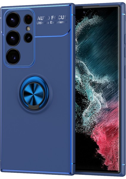 Galaxy S23 Ultra Kılıf Nxxa Ravel Silikon Kapak-Mavi