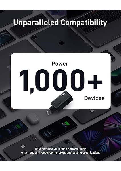 737 Şarj Cihazı (Ganprime 120W); MacBook Pro/air, iPad Pro, Galaxy S22/S21, Dell Xps 13, Note 20/10+, iPhone 14/13 ve Daha Fazlası Için 3 Bağlantı Noktalı Hızlı Kompakt Duvar Şarj Cihazı indirimleri