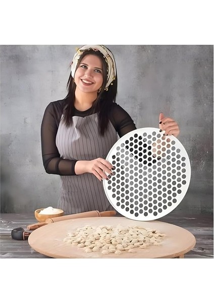 Tasarımlı Mantı Kalıbı Pratik Kolay 61 Bölmeli Mantı Yapma Kalıbı Aleti Büyük 42 cm