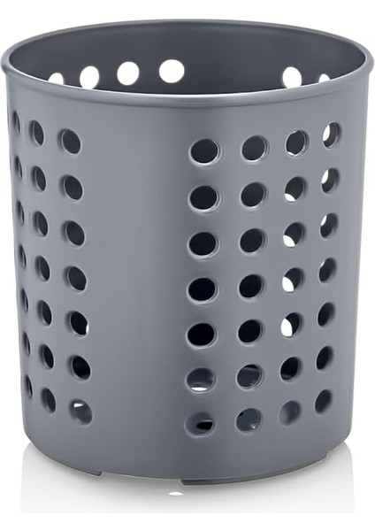 Silindir Kaşıklık Tezgah Üstü Servis Standı, Delikli Plastik Kaşıklık Siyah modelleri