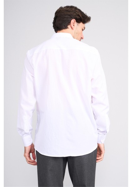2377 Erkek Uzun Kol Dacron Regular Gömlek Beyaz indirimleri