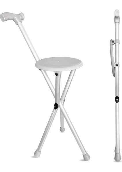 Baston Katlanabilir Oturaklı Yürüyüş Bastonu Yüksek Kalite Oturaklı Baston