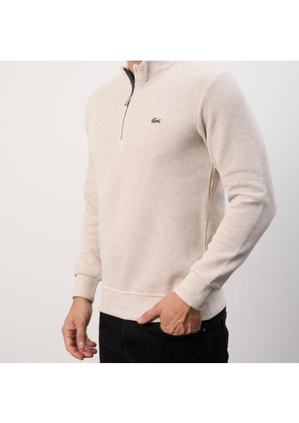 Fermuar Yaka Bej Dar Kesim Erkek Triko fiyatları