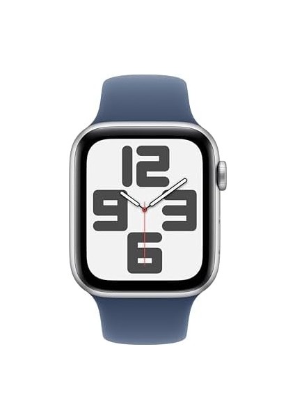 Se (2. Nesil) S + Cellular 44 mm Gümüş Rengi Kasa Akıllı Saat ve Kot Rengi Spor Kordon - S/m. Fitness ve Uyku Takibi, Trafik Kazası Algılama, Kalp Atış Hızı Takibi, Retina Ekran modelleri