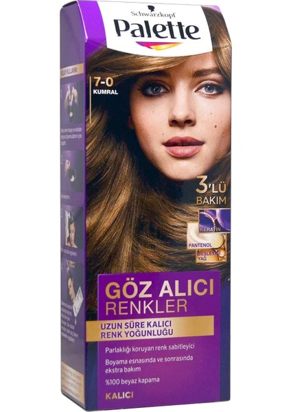 Yoğun Göz Alıcı Renkler Saç Boyası 7-0 Kumral Saç Boyası