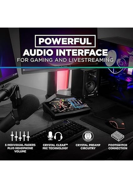 Rgb Dual Streaming ve Gaming Için USB Ses Kartı ve Mikser fırsatları