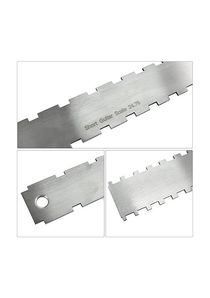 Gitar Boynu Çentikli Cetvel, Düz Kenarlı, Paslanmaz Çelik, 24,75 Çentikli Düz Kenarlı Gitar Yapım Aleti, Gitar Tutma Tahtası Cetveli, Kemer Ölçümü Için Bant Mesafe Cetveli modelleri