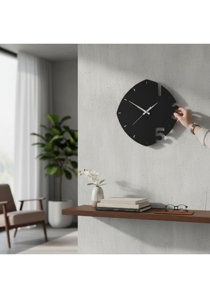 Ahşap Boyalı Dekoratif Duvar Saati