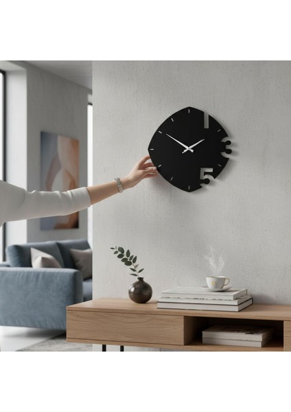 Ahşap Boyalı Dekoratif Duvar Saati