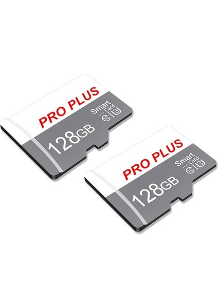 2'li Paket Sd Kartı, 128 Gb, Sd Adaptörlü, Yüksek Hızlı Hafıza Kartı, Sd Kartı Uhs-I, A1, C10, Tf Kartı, Cep Telefonu/kamera (TF183 Beyaz Gri 128 Gb)