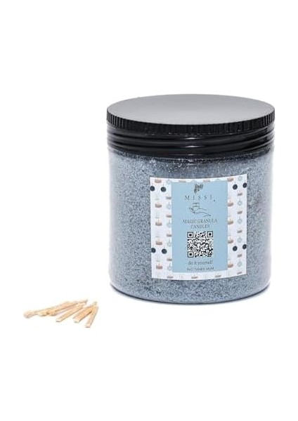 Sandal Kokulu Mavi Yaratıcı Tozu Mum (30 Adet Fitil ile BIRLIKTE)-250 gr modelleri