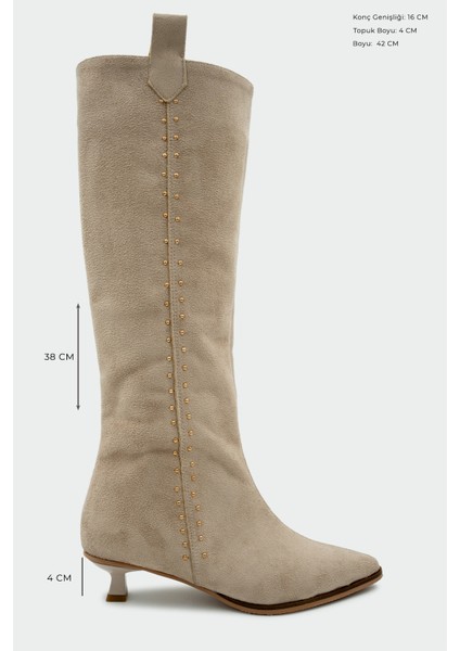 Entela Bej Süet Troklu Süet Çizme fiyatları