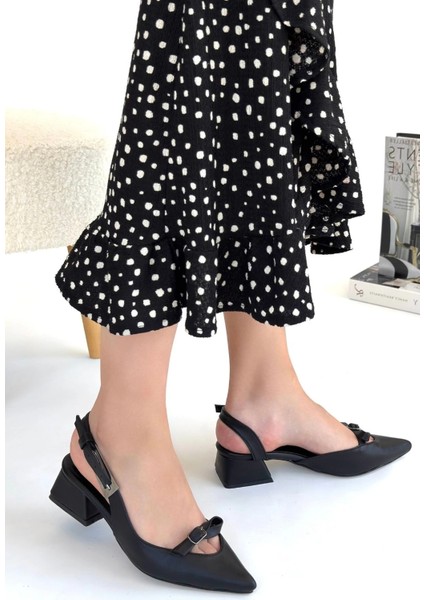 Rewat Siyah Cilt Topuklu Ayakkabı modelleri