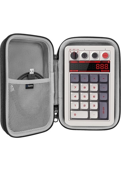 Sayısal Tuş Takımı Taşıma Çantası, 8bitdo Retro 18 Mekanik Numpad ile Uyumlu, Epomaker EK21 Numara Klavye, Taşınabilir Numara Pad Seyahat Çantası (Koyu Gri)