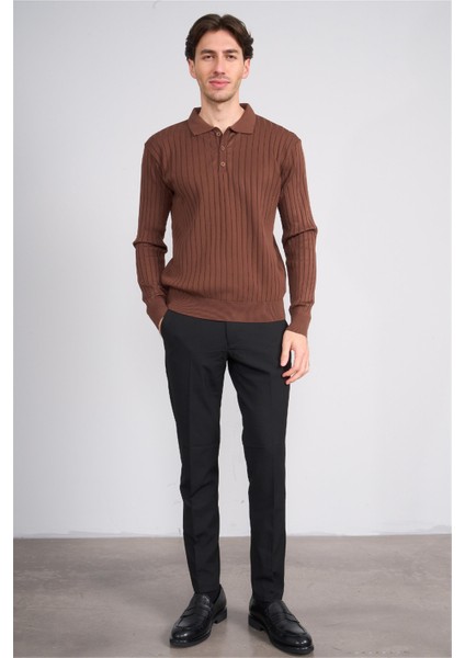 10 Siyah Erkek Poliviskon Venüs Slim Pantolon