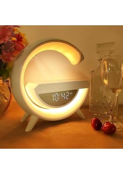Işıklı Kablosuz Şarjlı Bluetooth Hoparlörlü Alarm Saati – Mükemmel Ses, Işık ve Konfor Tek Bir Cihazda! fırsatları