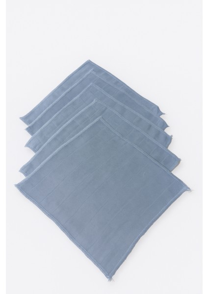 Bebe Mavisi Müslin Ağız Silme Mendili 5'li - %100 Pamuk fiyatları