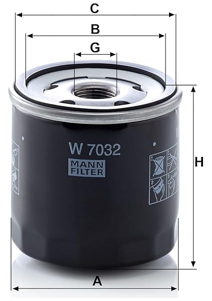 W 7032 Yağ Filtresi (Renault - Dacia) modelleri