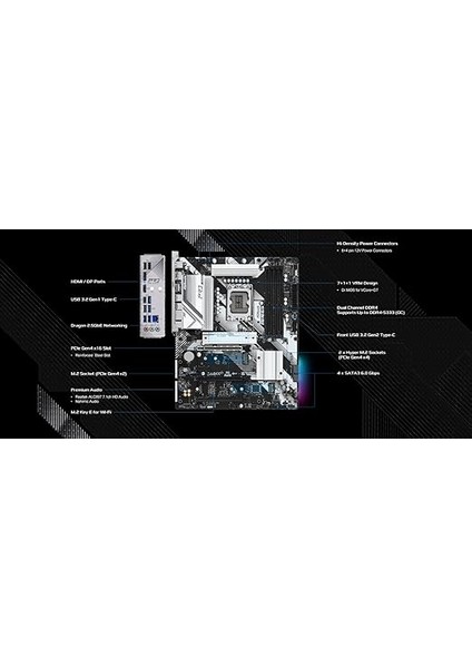 B760 Pro Rs/d4 Atx Anakart Intel LGA1700, Ddr4, 2x Hyper M.2 Ssd, 4K 60Hz HDMI modelleri