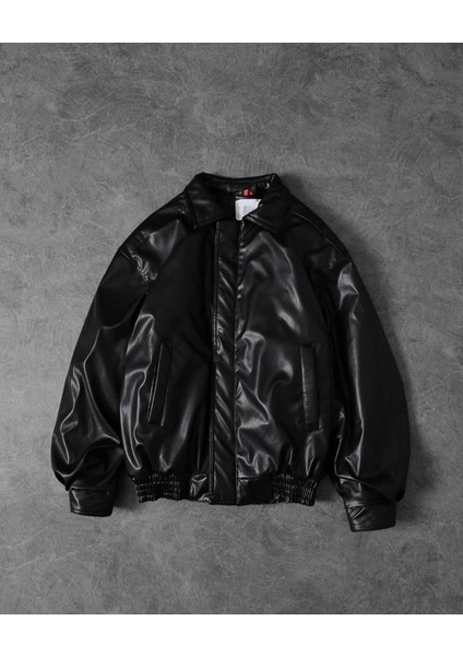 Erkek Premium Oversize Vintage Bomber Deri Ceket fiyatları