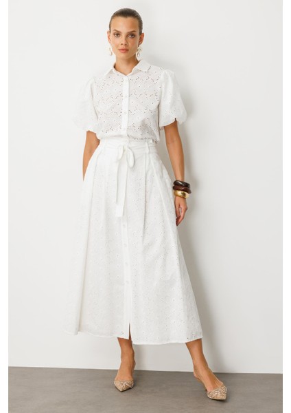 Pamuklu Fisto Uzun Etek-Kemık modelleri