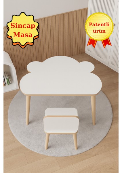 Çocuk Aktivite Masası, Etkinlik Masası, Çocuk, Sincap Çalışma Masa- Sandalye Takımı Yaz- Sil Yüzey