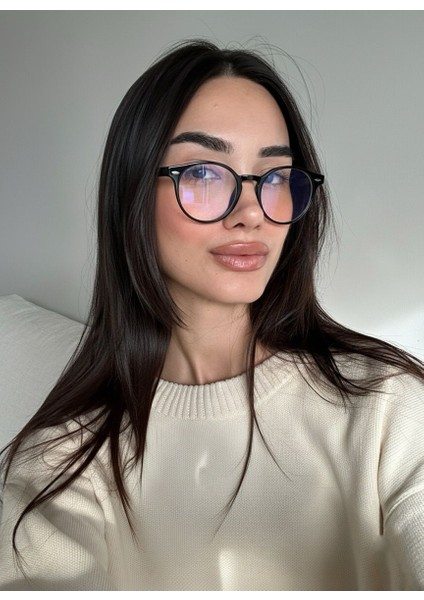 Roller Yuvarlak Unisex Kadın Erkek Mavi Işık Korumalı Gözlük