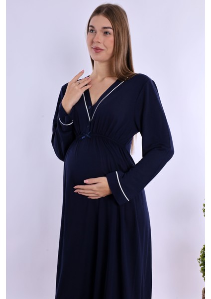 Lacivert Hamile Lohusa Gecelik