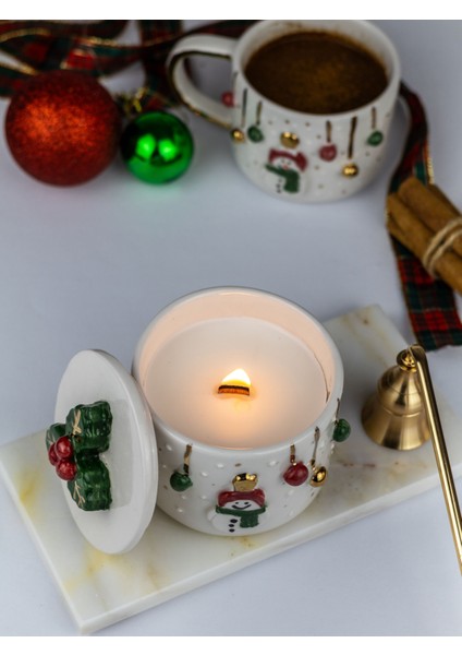 24K Altın Süslemeli Kardan Adam Mumluk Yılbaşı Yeni Yıl Hediyesi indirimleri