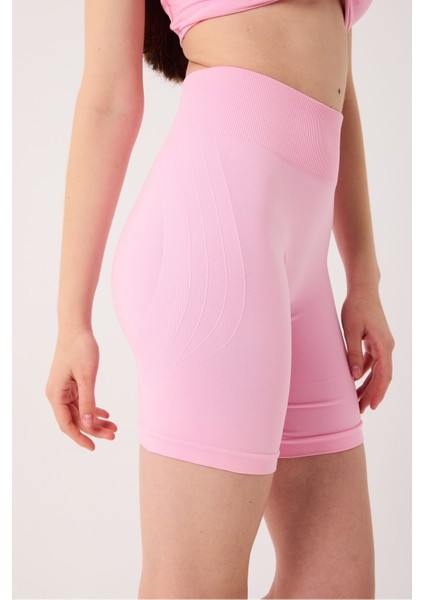 Amara Spor Şort Yüksek Bel Esnek Şekillendirici ve Toparlayıcı Seamless Tayt Kısa Şort modelleri