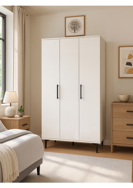 Nuna 3 Kapaklı Gardırop – 180X90 cm Genç ve Yatak Odası Dolabı modelleri