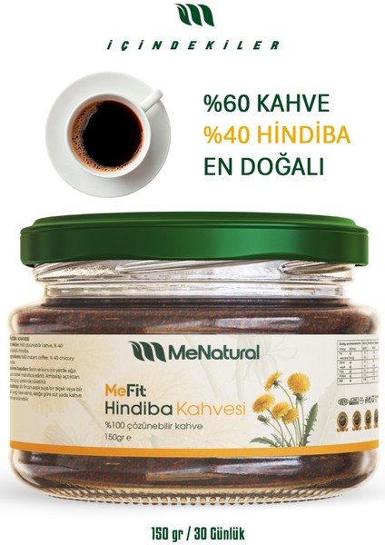 Mefit Hindiba Kahvesi 150GR - 30 Günlük - 60 Ölçek - Detox Kahve indirimleri