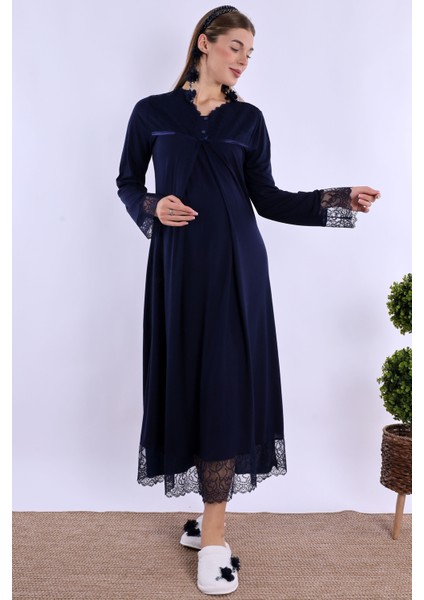 Lacivert Hamile Lohusa Gecelik