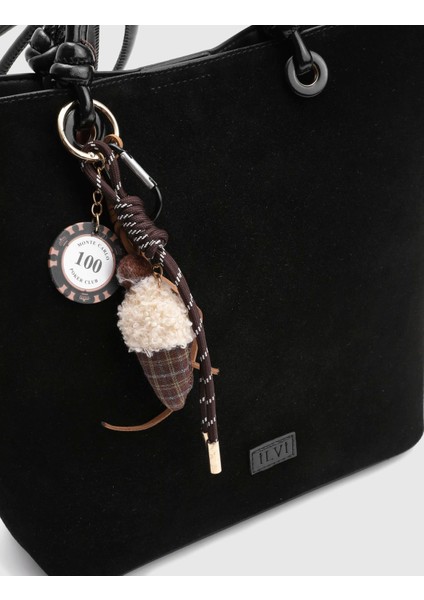 Volten Hakiki Rugan Süet Deri Siyah Kadın Omuz Çantası fiyatları