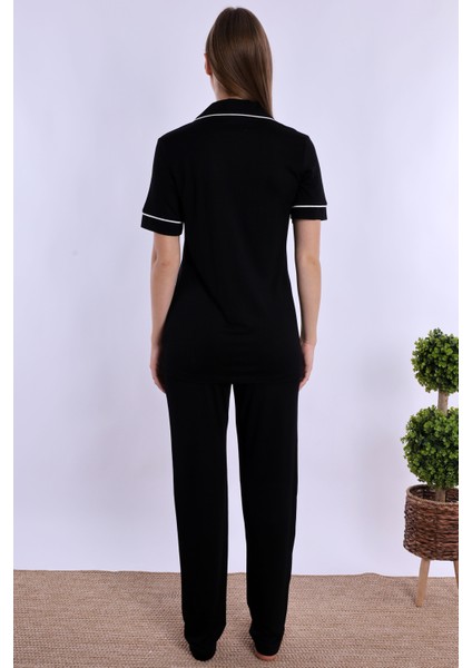 Siyah Hamile Lohusa Pijama Takımı modelleri