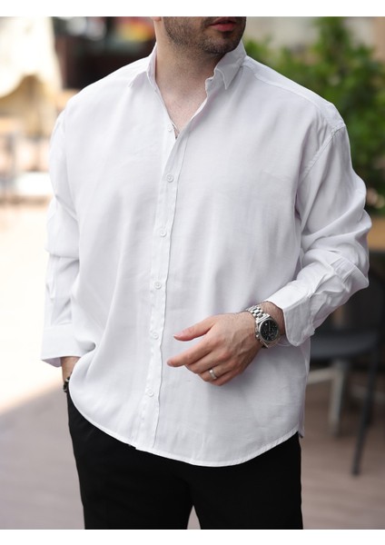 Oversize Oval Kesim Modal Gömlek modelleri